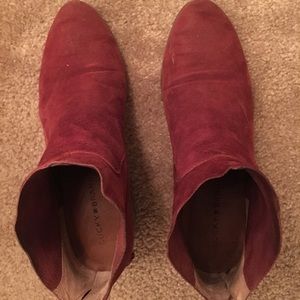 lucky brand red booties